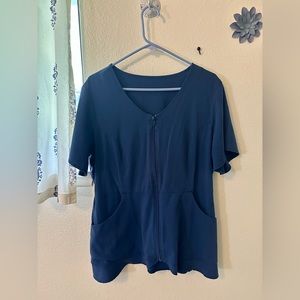 Jaanuu Navy Scrub Top